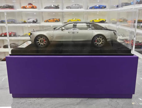 [Henson & Heaven] 1:18 Rolls-Royce 2024 Ghost BB Silver Model Car Resin