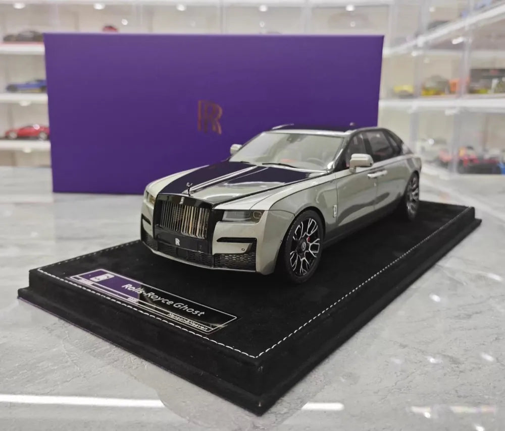 [Henson & Heaven] 1:18 Rolls-Royce 2024 Ghost BB Silver Model Car Resin