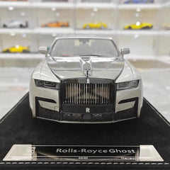 [Henson & Heaven] 1:18 Rolls-Royce 2024 Ghost BB Silver Model Car Resin