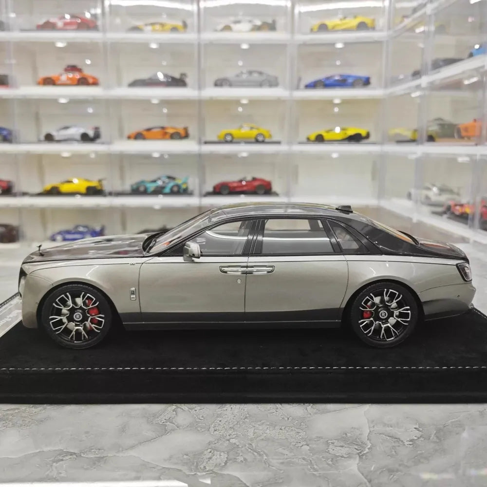[Henson & Heaven] 1:18 Rolls-Royce 2024 Ghost BB Silver Model Car Resin