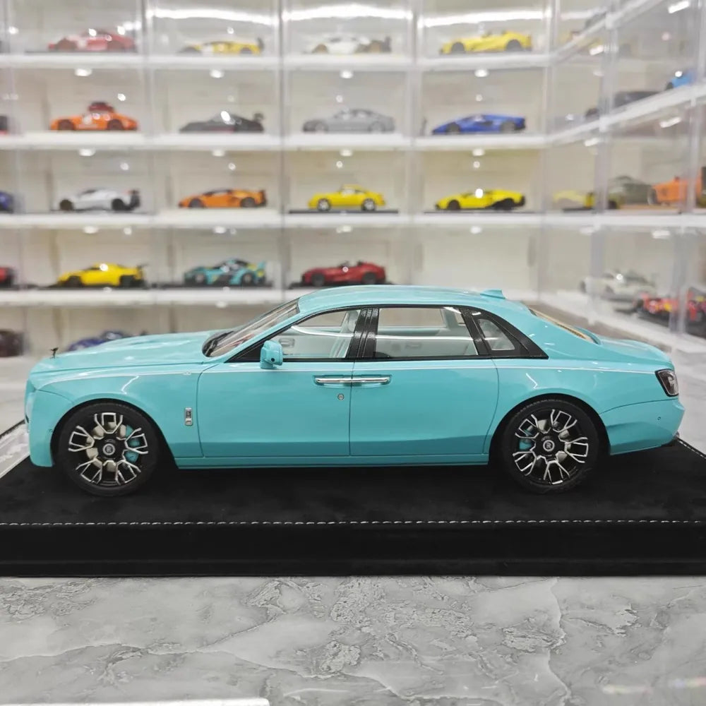 [Henson & Heaven] 1:18 Rolls-Royce 2024 Ghost BB Blue Model Car Resin