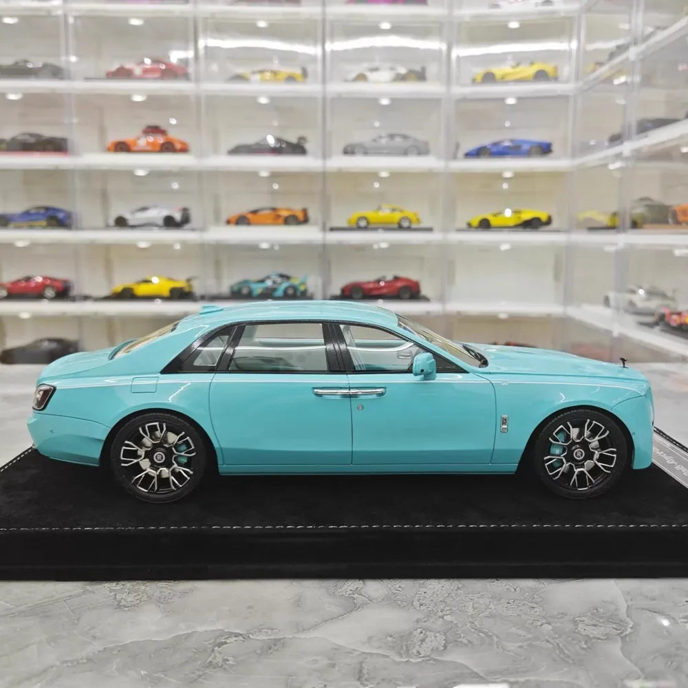 [Henson & Heaven] 1:18 Rolls-Royce 2024 Ghost BB Blue Model Car Resin