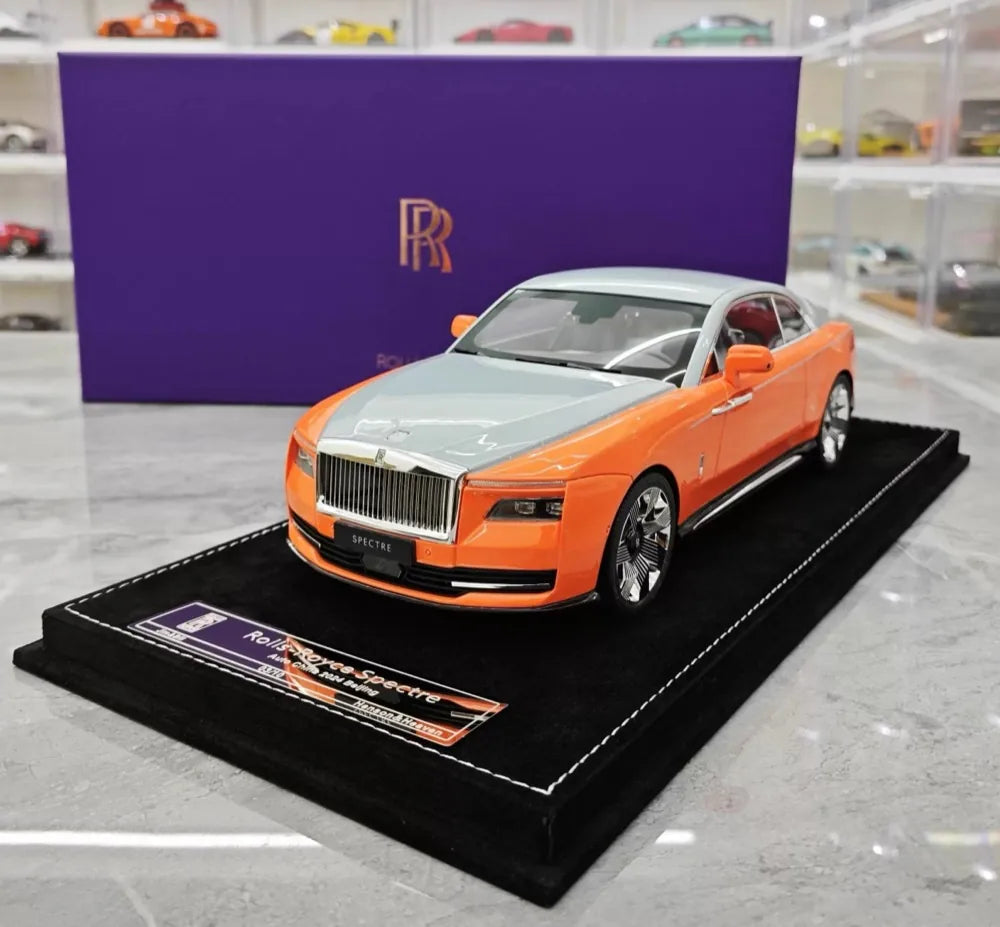 [Henson & Heaven] 1:18 Rolls-Royce 2024 Spectre orange & grå modellbil harts