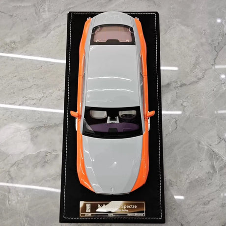[Henson & Heaven] 1:18 Rolls-Royce 2024 Spectre Orange & Gray Model Car Resin