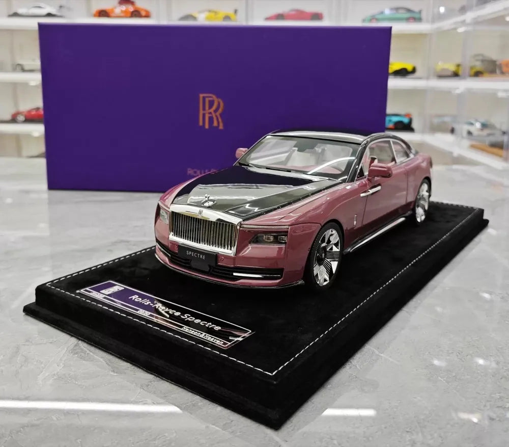 [Henson & Heaven] 1:18 Rolls-Royce 2024 Spectre Pink & Black Model Car Resin