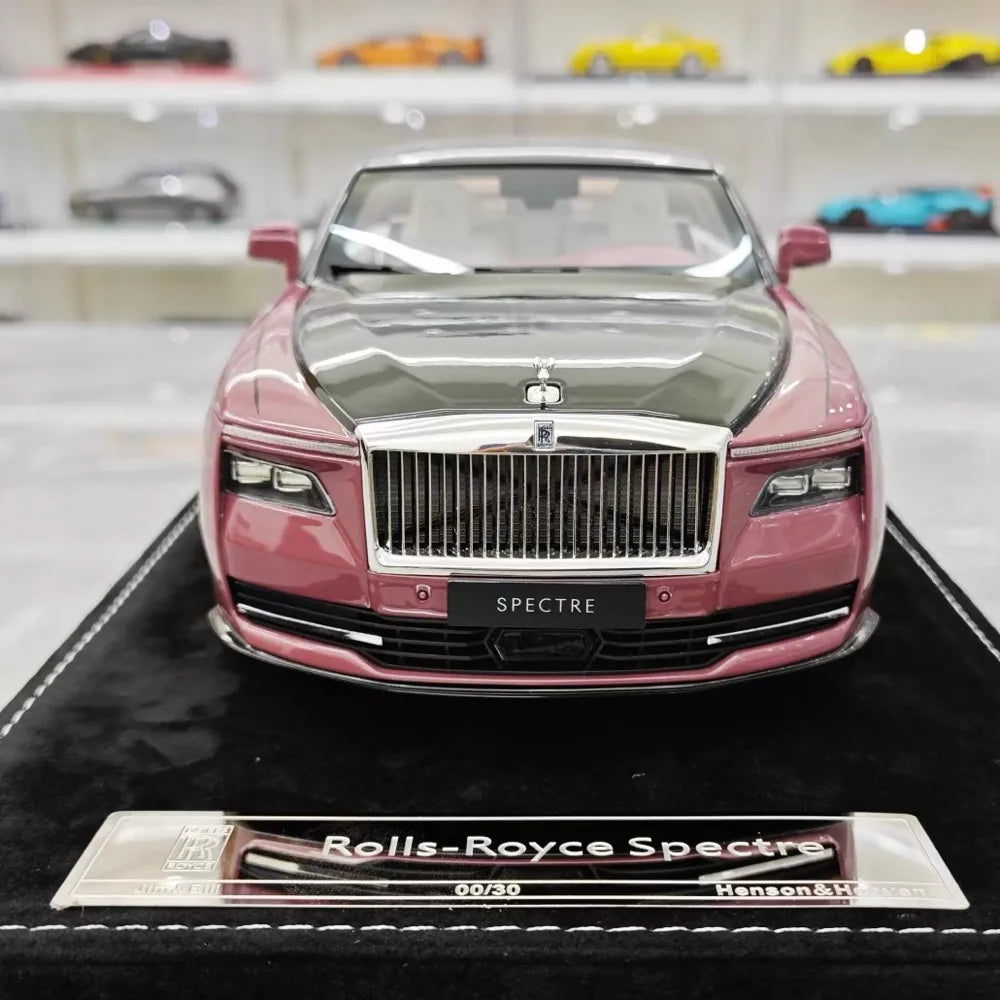 [Henson & Heaven] 1:18 Rolls-Royce 2024 Spectre Pink & Black Model Car Resin