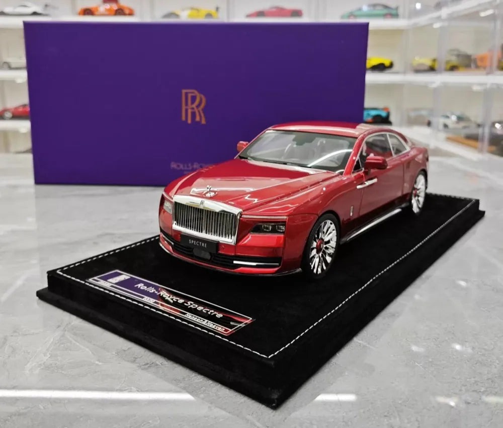 [Henson & Heaven] 1:18 Rolls-Royce 2024 Spectre rouge voiture miniature Resin