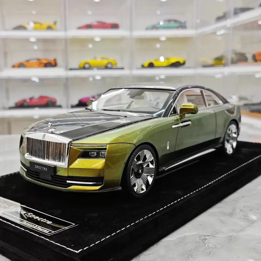 [Henson & Heaven] 1:18 Rolls-Royce 2024 Spectre Green & Black Model Car Resin
