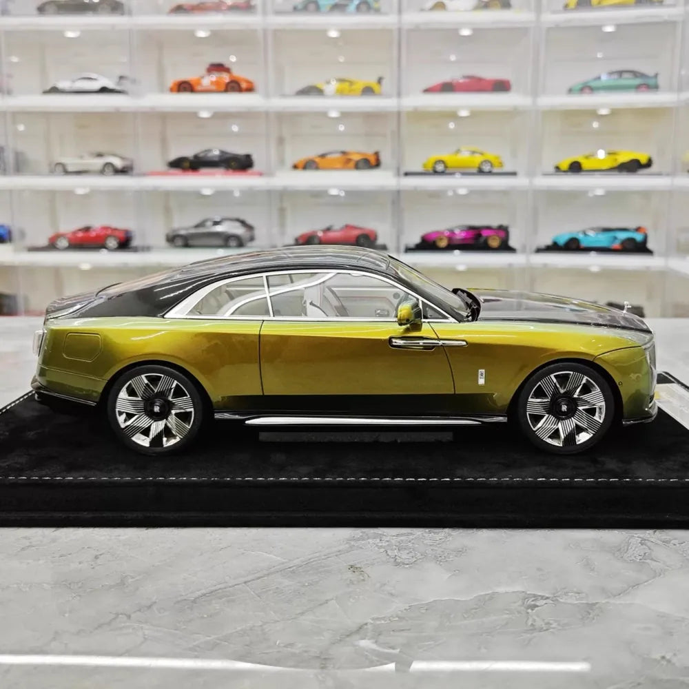 [Henson & Heaven] 1:18 Rolls-Royce 2024 Spectre Green & Black Model Car Resin