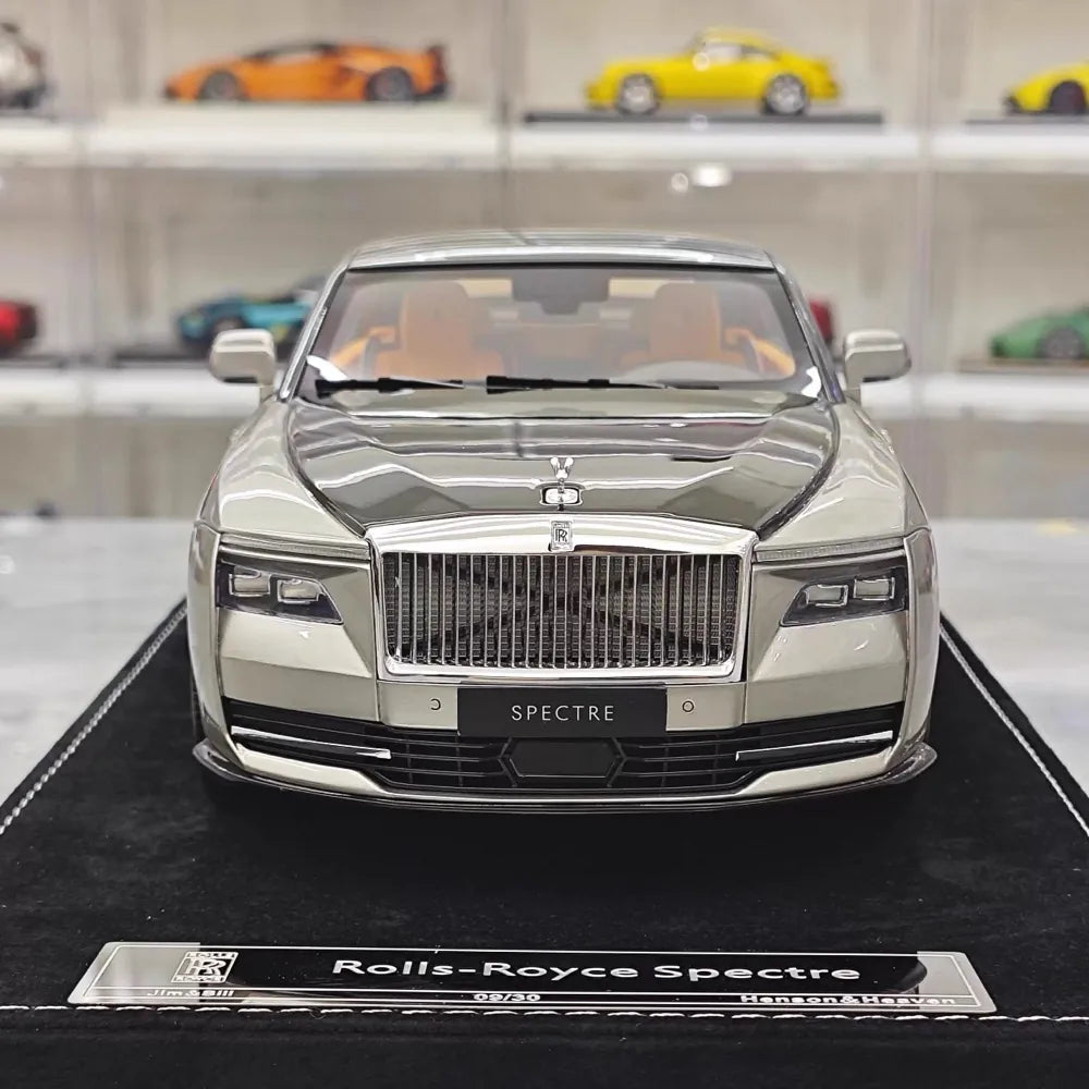 [Henson & Heaven] 1:18 Rolls-Royce 2024 Spectre Semaphore Gray & Black Model Car Resin