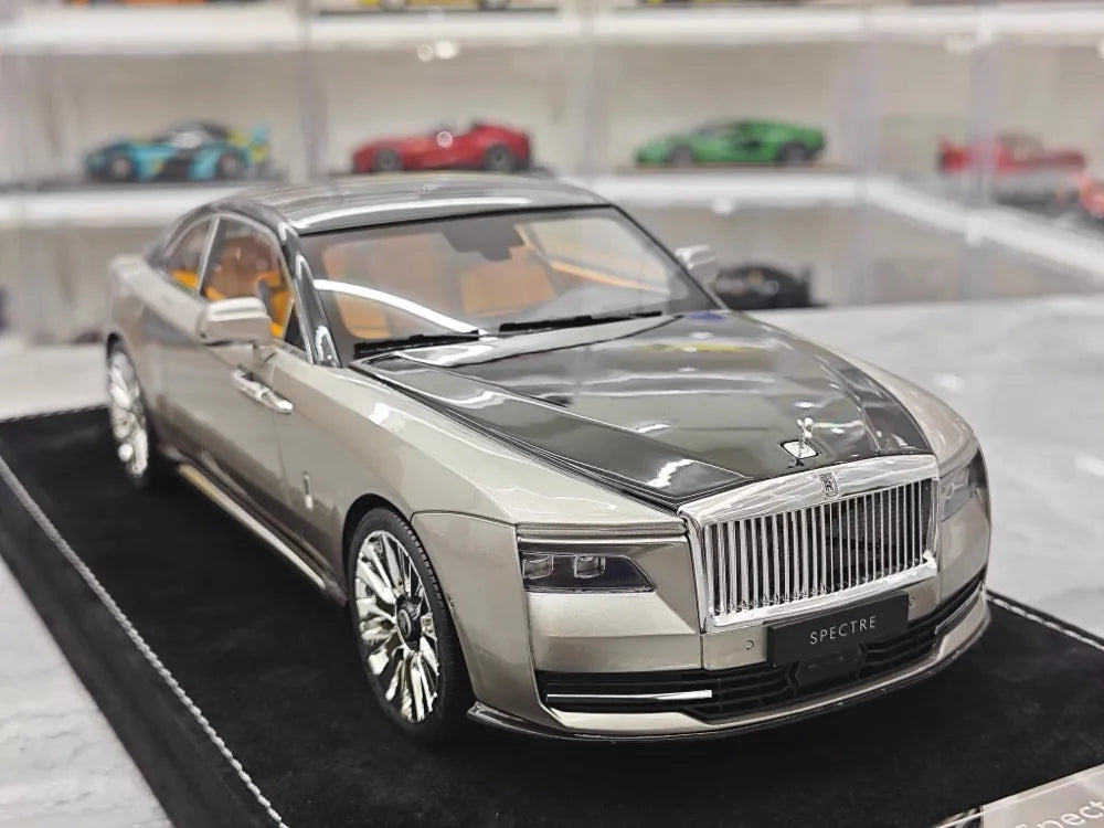 [Henson & Heaven] 1:18 Rolls-Royce 2024 Spectre Semaphore Gray & Black Model Car Resin