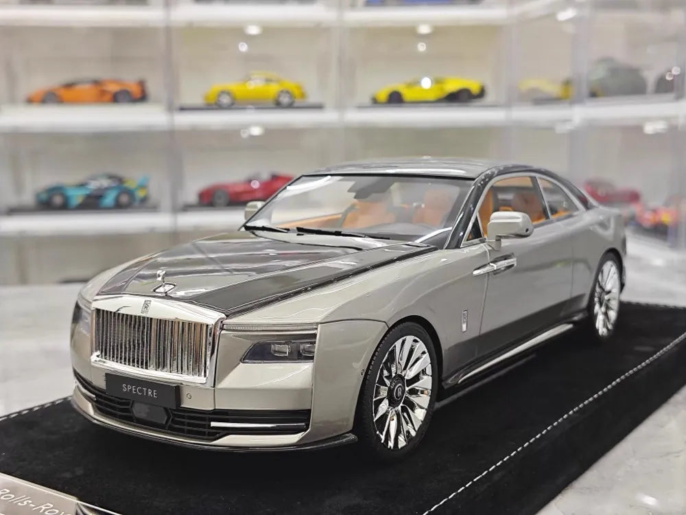 [Henson & Heaven] 1:18 Rolls-Royce 2024 Spectre Semaphore Gray & Black Model Car Resin