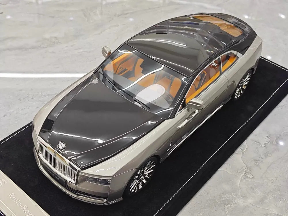 [Henson & Heaven] 1:18 Rolls-Royce 2024 Spectre Semaphore Gray & Black Model Car Resin