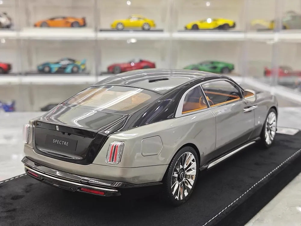[Henson & Heaven] 1:18 Rolls-Royce 2024 Spectre Semaphore Gray & Black Model Car Resin