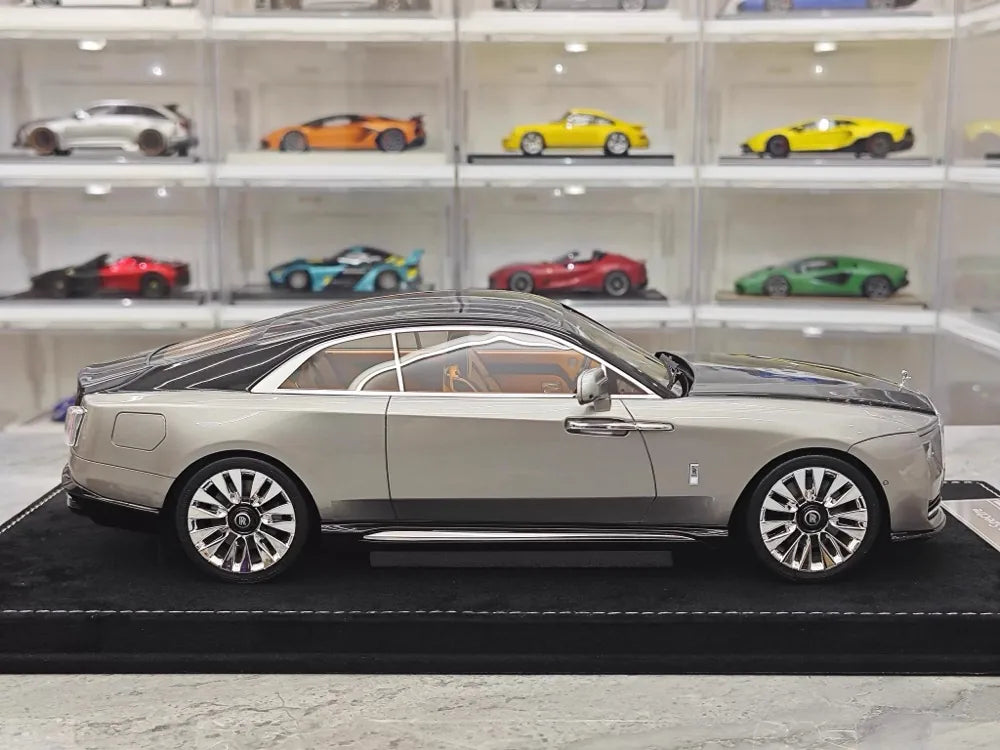 [Henson & Heaven] 1:18 Rolls-Royce 2024 Spectre Semaphore Gray & Black Model Car Resin