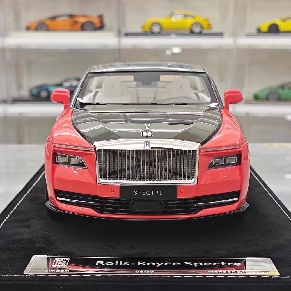[Henson & Heaven] 1:18 Rolls-Royce 2024 Spectre Semaphore Pink & Black Model Car Resin