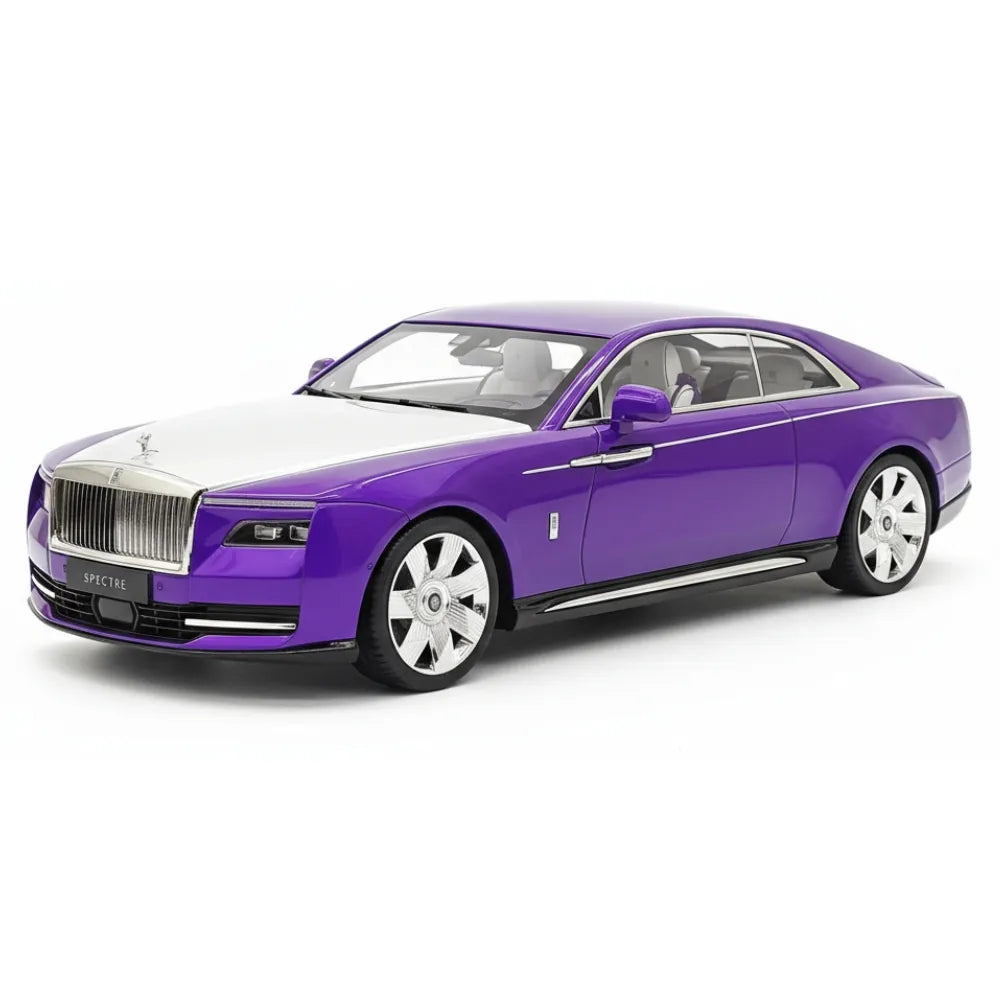 [Henson & Heaven] 1:18 Rolls-Royce 2024 Spectre Semaphore Purple & Silver Model Car Resin