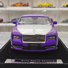[Henson & Heaven] 1:18 Rolls-Royce 2024 Spectre Semaphore Purple & Silver Model Car Resin