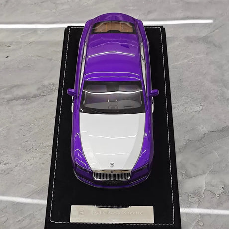 [Henson & Heaven] 1:18 Rolls-Royce 2024 Spectre Semaphore Purple & Silver Model Car Resin