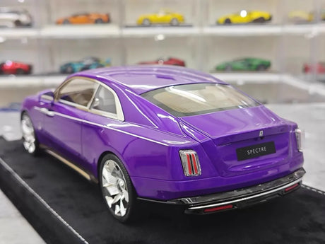 [Henson & Heaven] 1:18 Rolls-Royce 2024 Spectre Semaphore Purple & Silver Model Car Resin