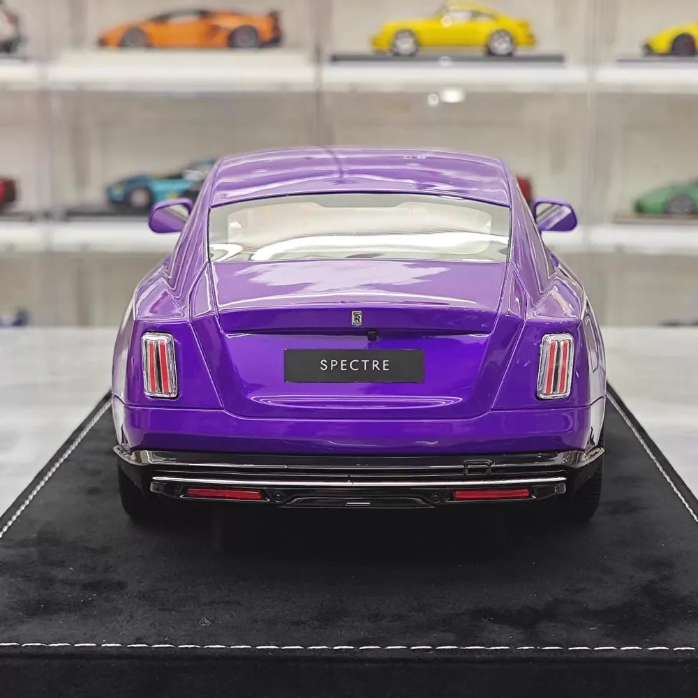 [Henson & Heaven] 1:18 Rolls-Royce 2024 Spectre Semaphore Purple & Silver Model Car Resin
