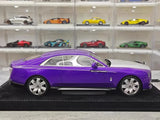 [Henson & Heaven] 1:18 Rolls-Royce 2024 Spectre Semaphore Purple & Silver Model Car Resin