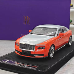 [Henson & Heaven] 1:18 Rolls-Royce 2024 Spectre Semaphore Red & Silver Model Car Resin