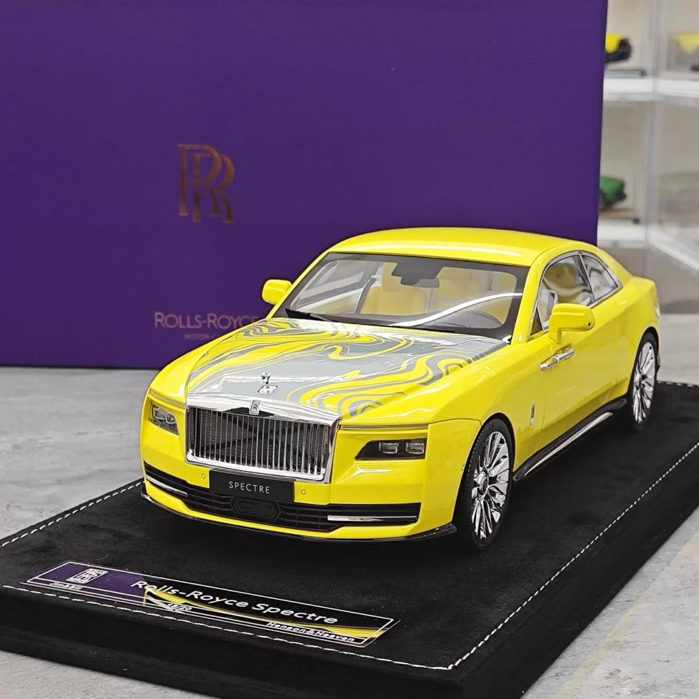 [Henson & Heaven] 1:18 Rolls-Royce 2024 Spectre Semaphore giallo modellino di auto resina