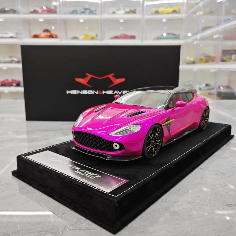 [Henson & Heaven] 1:18 Aston Martin 2019 Vanquish Zagato Shooting Brake Purple Model Car Resin