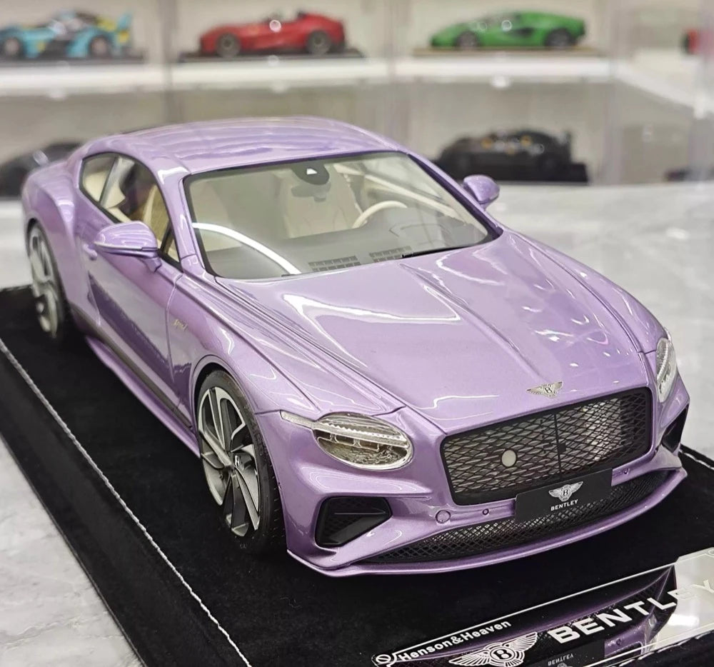 [Henson & Heaven] 1:18 Bentley 2025 Continental GT Speed Purple Model Car Resin