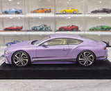 [Henson & Heaven] 1:18 Bentley 2025 Continental GT Speed lila modellbil harts