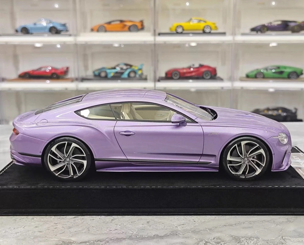 [Henson & Heaven] 1:18 Bentley 2025 Continental GT Speed Purple Model Car Resin