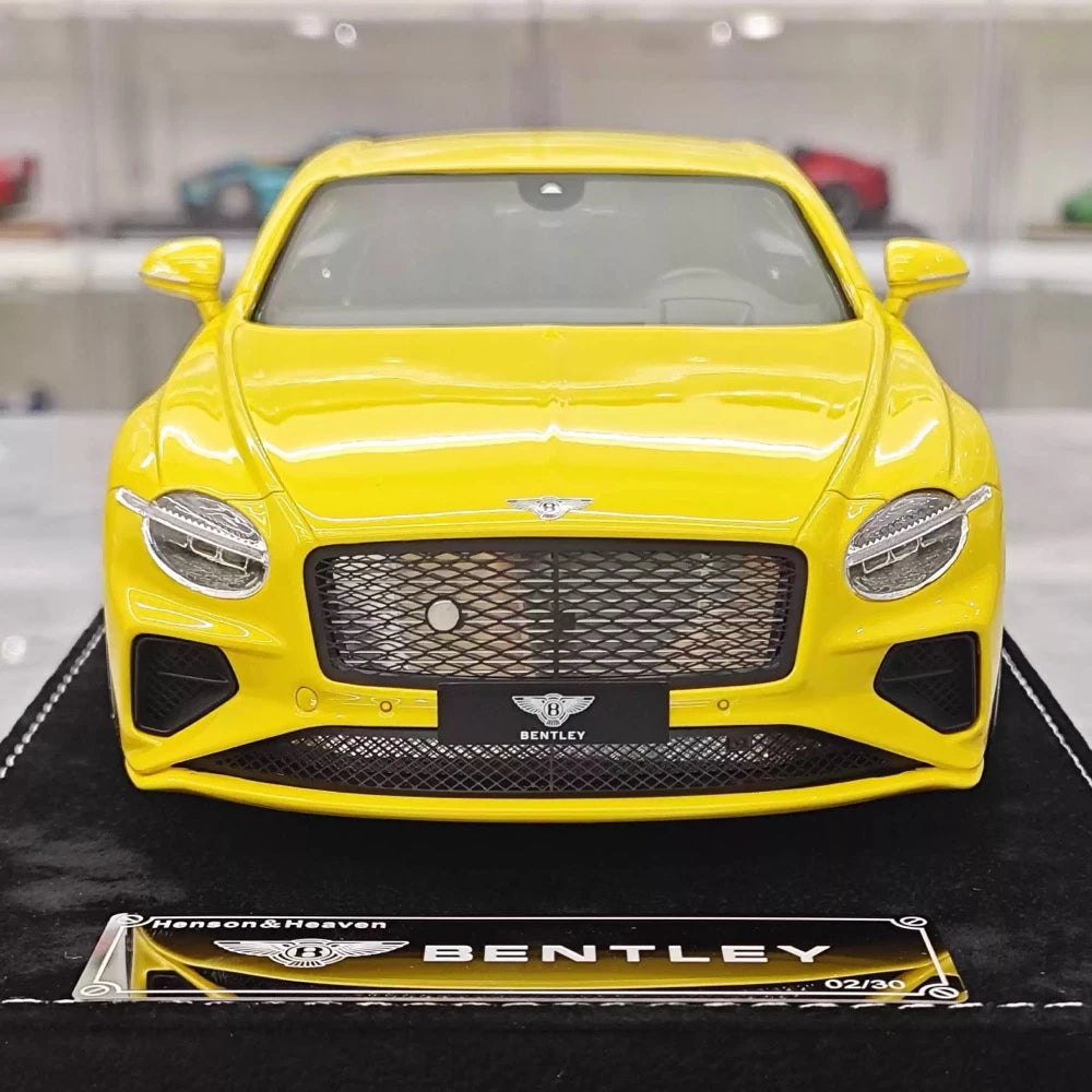 [Henson & Heaven] 1:18 Bentley 2025 Continental GT Speed Yellow Model Car Resin