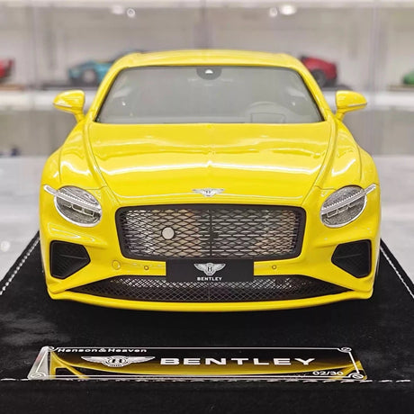 [Henson & Heaven] 1:18 Bentley 2025 Continental GT Speed Yellow Model Car Resin