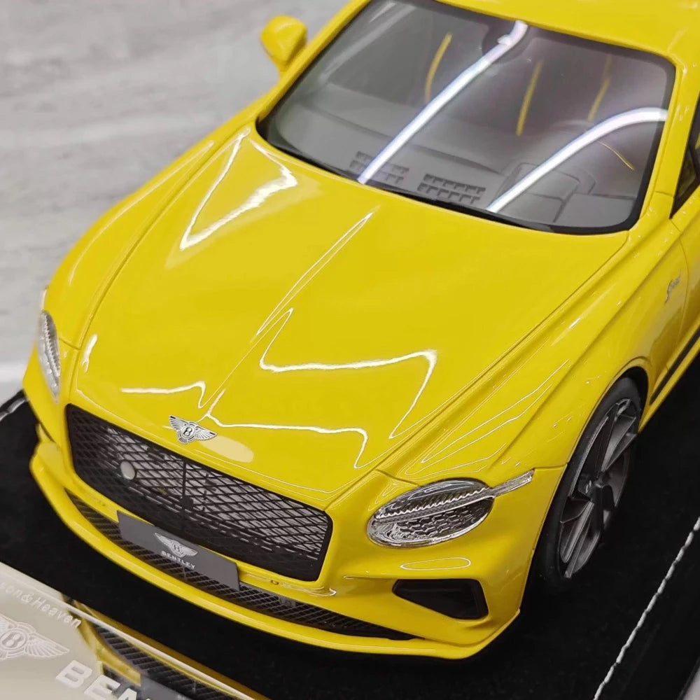 [Henson & Heaven] 1:18 Bentley 2025 Continental GT Speed Yellow Model Car Resin