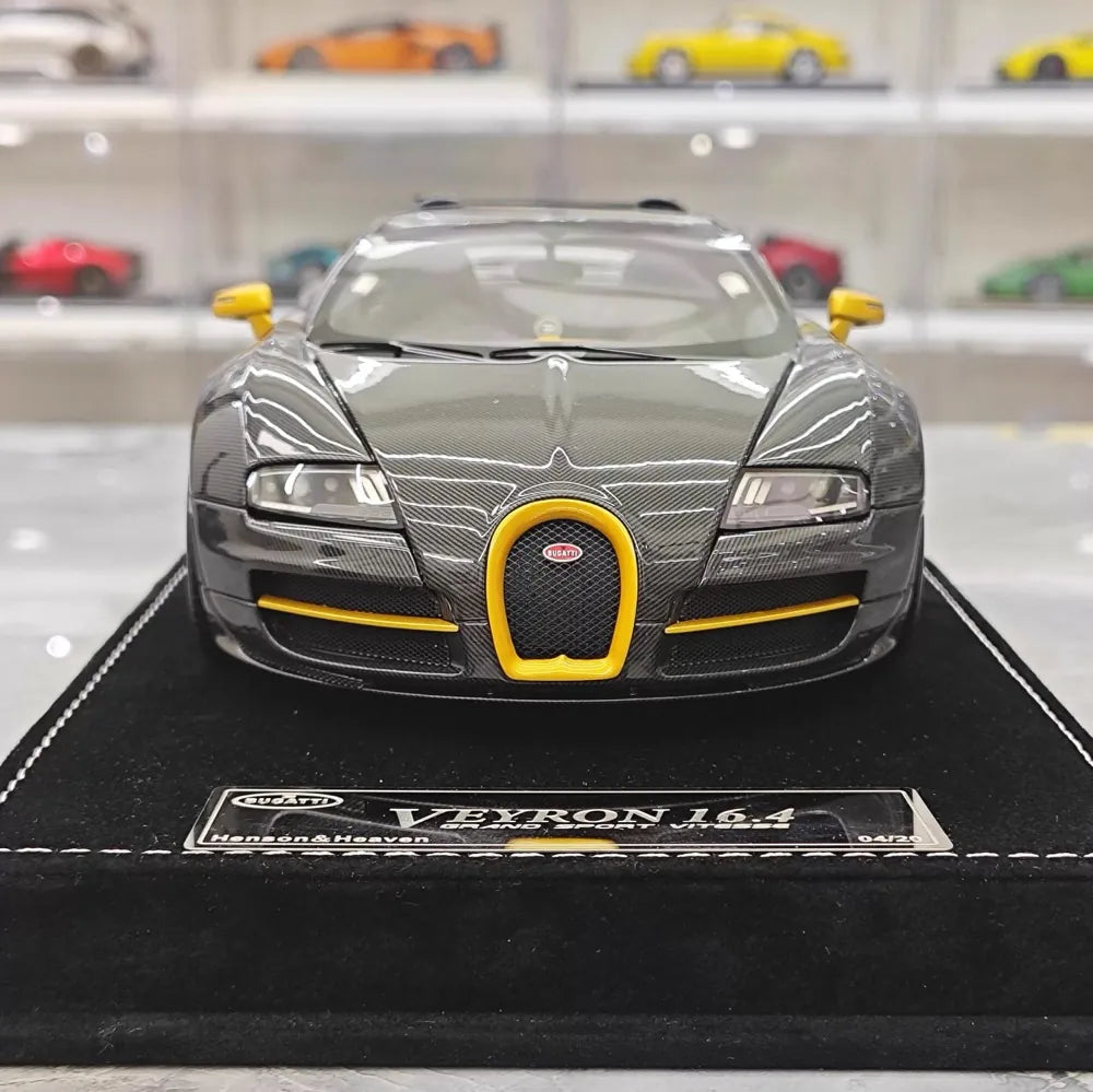 [Henson & Heaven] 1:18 Bugatti 2005 Veyron Black Model Car Resin