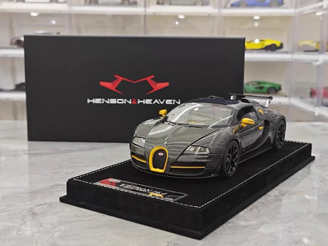 [Henson & Heaven] 1:18 Bugatti 2005 Veyron Black Model Car Resin
