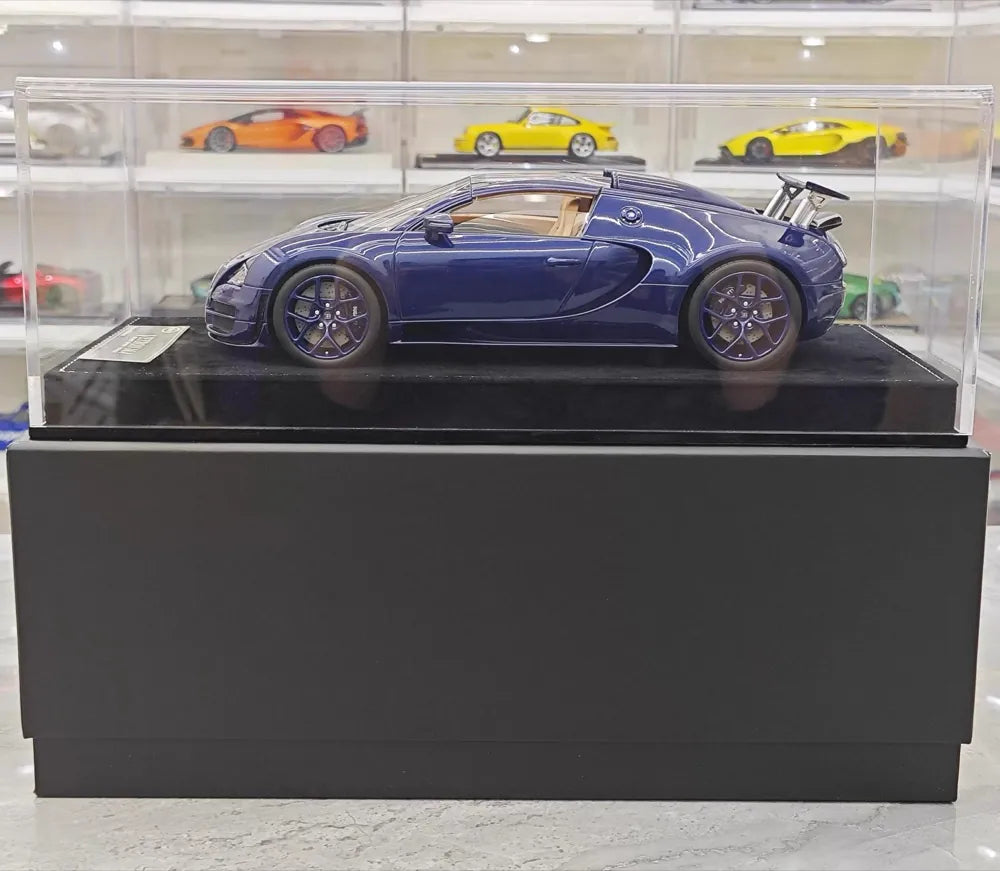 [Henson & Heaven] 1:18 Bugatti 2005 Veyron Blue Model Car Resin