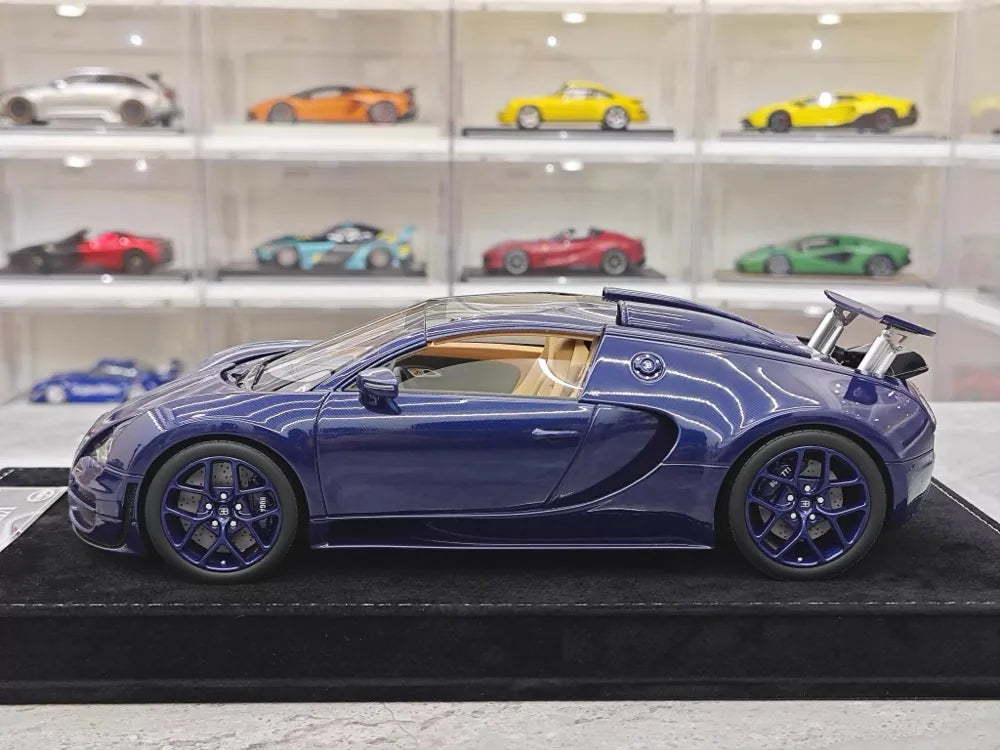[Henson & Heaven] 1:18 Bugatti 2005 Veyron Blue Model Car Resin
