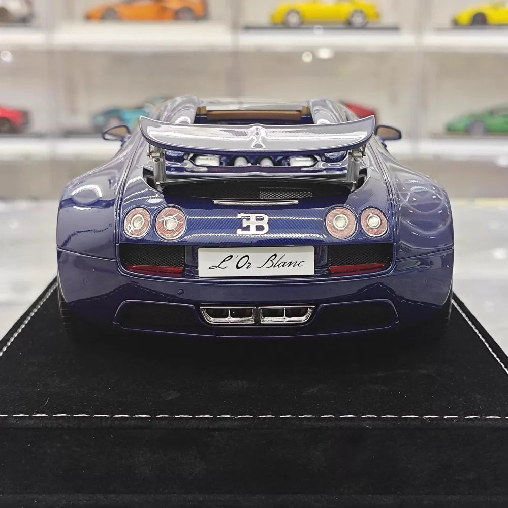 [Henson & Heaven] 1:18 Bugatti 2005 Veyron Blue Model Car Resin