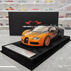[Henson & Heaven] 1:18 Bugatti 2005 Veyron Orange Splash Livery Resin