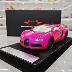 [Henson & Heaven] 1:18 Bugatti 2005 Veyron Pink Model Car Resin