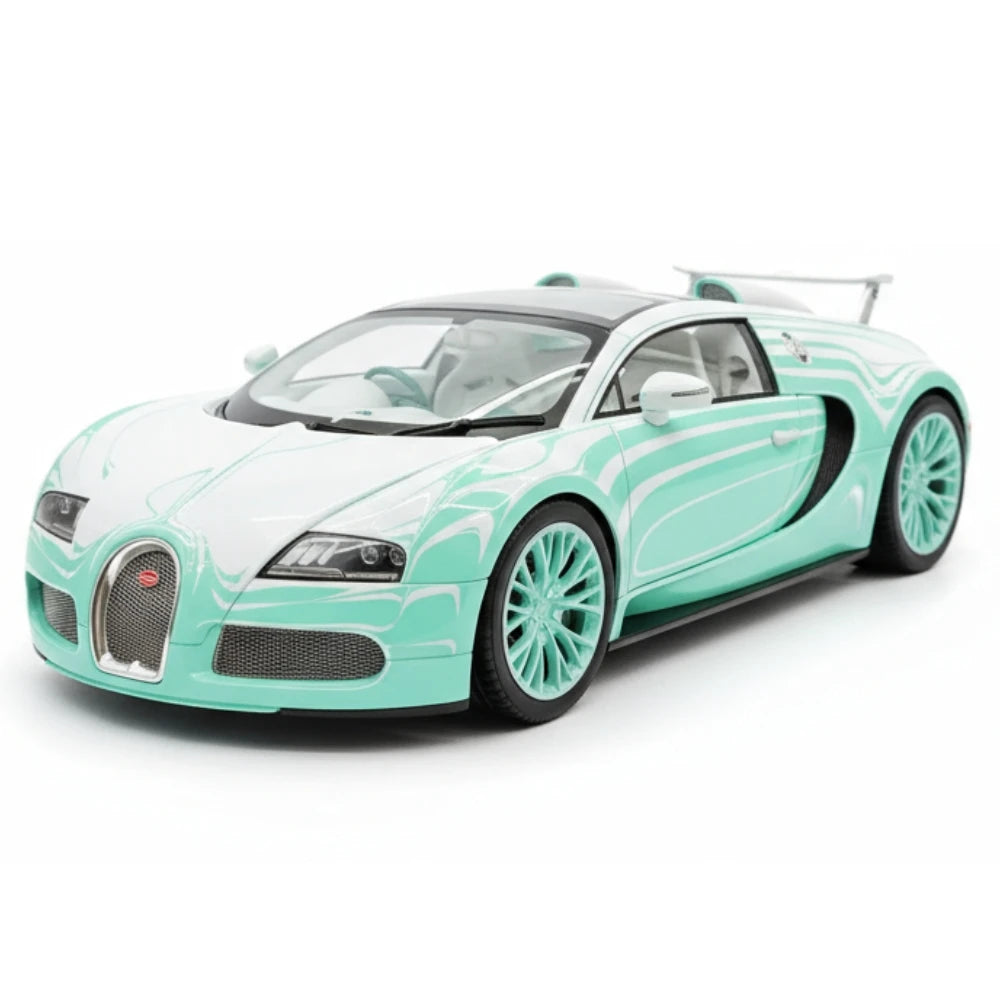 [Henson & Heaven] 1:18 Bugatti 2005 Veyron Tiffany Blue Model Car Resin