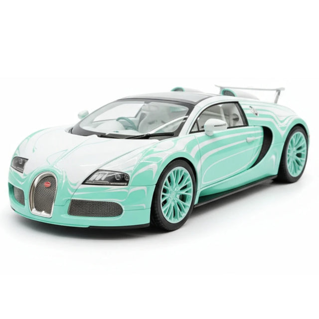 [Henson & Heaven] 1:18 Bugatti 2005 Veyron Tiffany Blue Model Car Resin