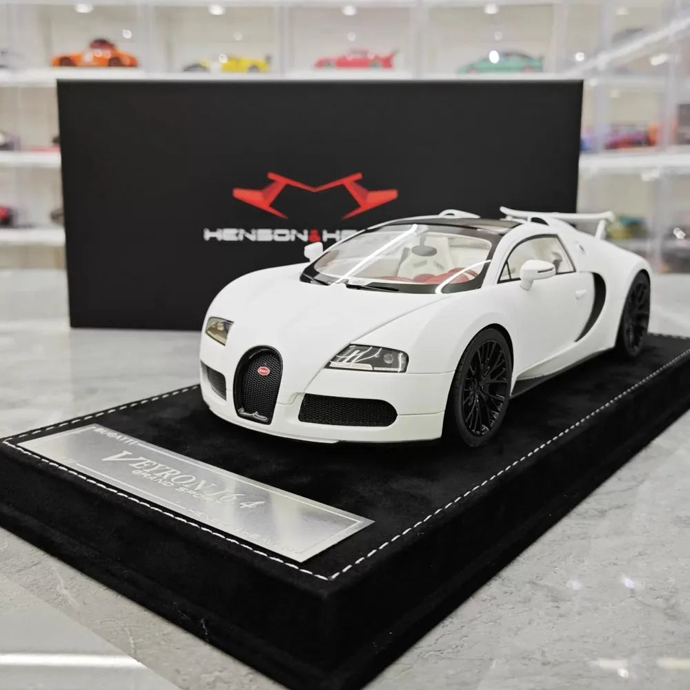 [Henson & Heaven] 1:18 Bugatti 2005 Veyron White Model Car Resin