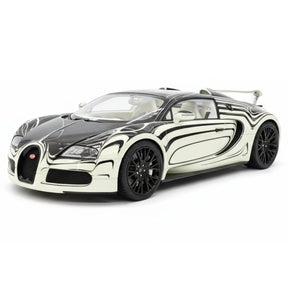 [Henson & Heaven] 1:18 Bugatti 2005 Veyron White & Black Model Car Resin