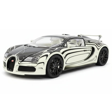 [Henson & Heaven] 1:18 Bugatti 2005 Veyron White & Black Model Car Resin