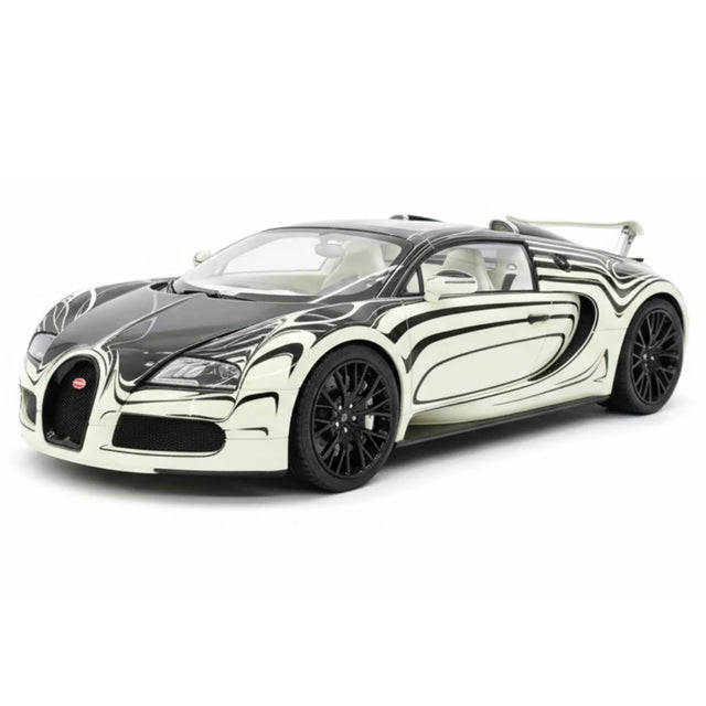 [Henson & Heaven] 1:18 Bugatti 2005 Veyron White & Black Model Car Resin