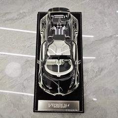 [Henson & Heaven] 1:18 Bugatti 2005 Veyron White & Black Model Car Resin