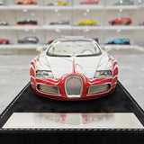 [Henson & Heaven] 1:18 Bugatti 2005 Veyron ホワイト & レッド モデルカー レジン